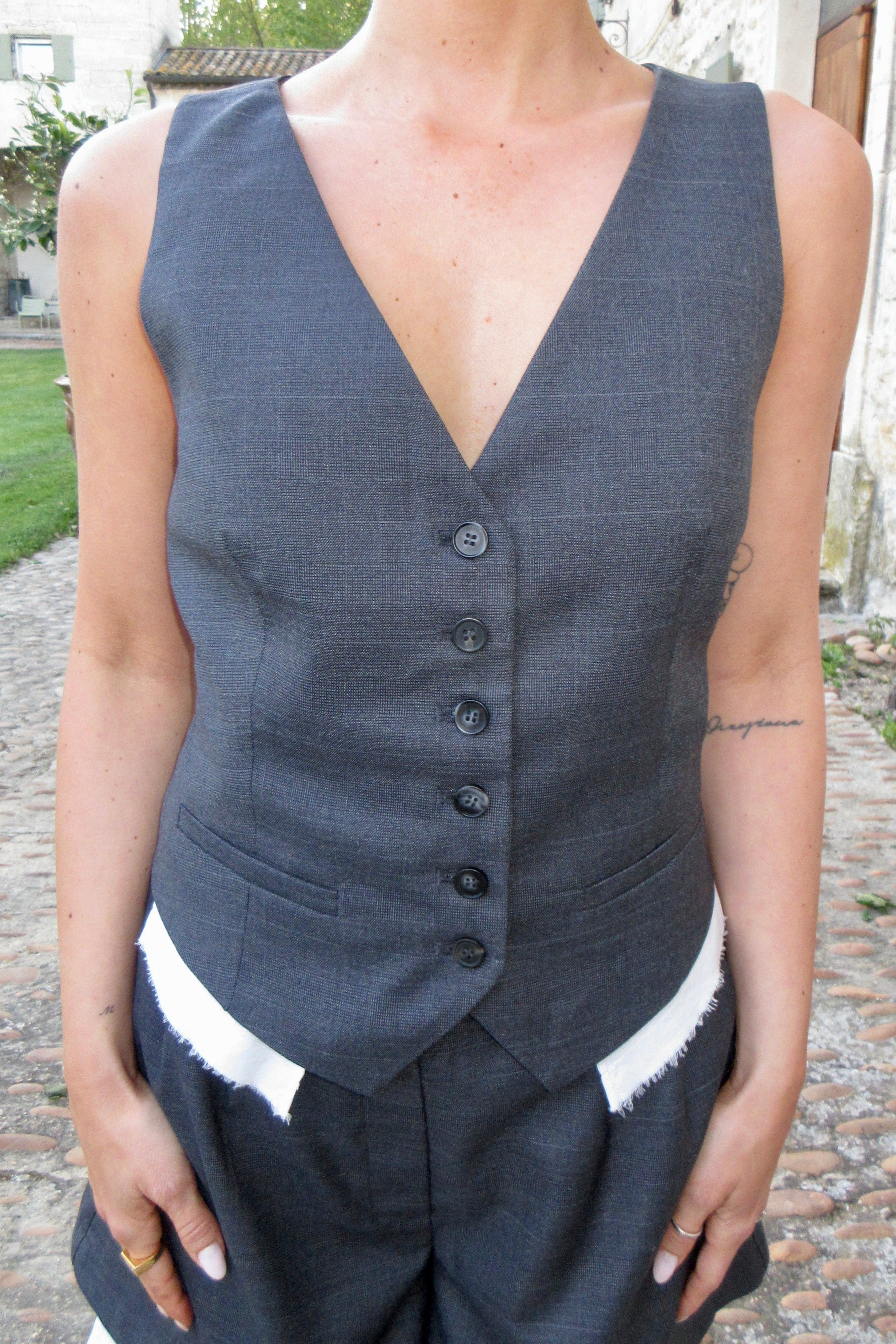 Cras Exclusive Lanacras Waistcoat Vest 9006 Dark Grey