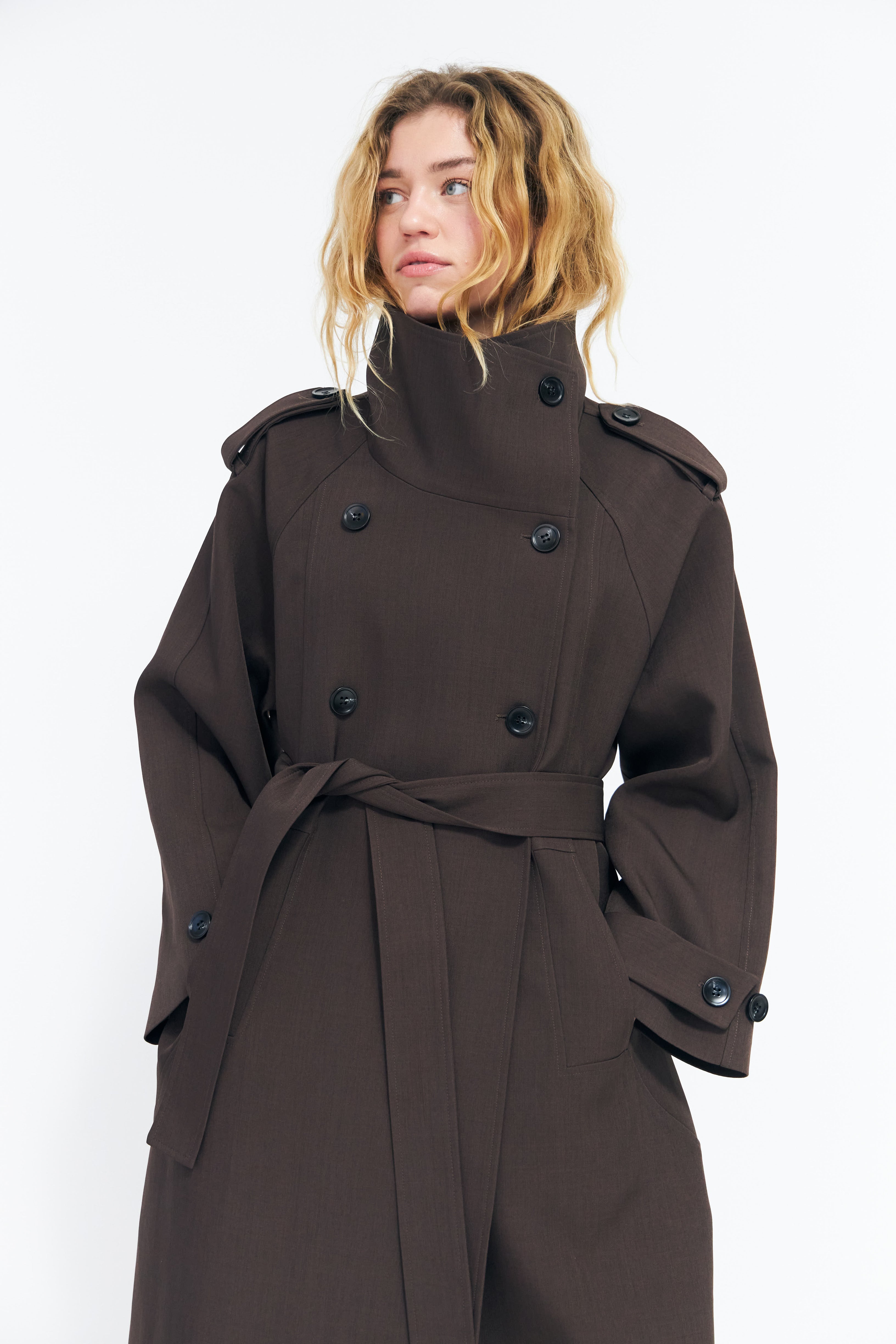 CRAS Leonoracras Trenchcoat Jacket Dark Brown
