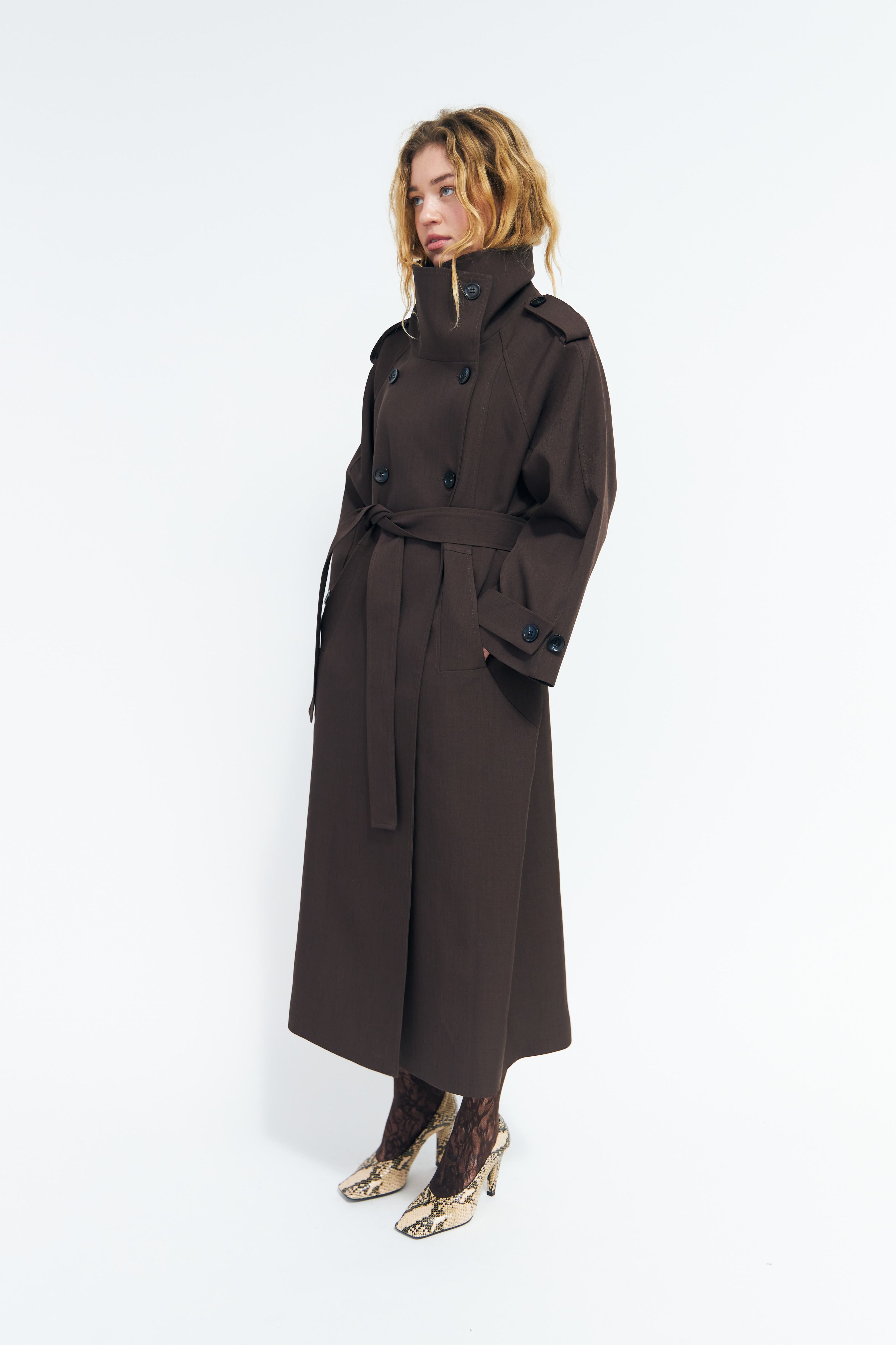 CRAS Leonoracras Trenchcoat Jacket Dark Brown