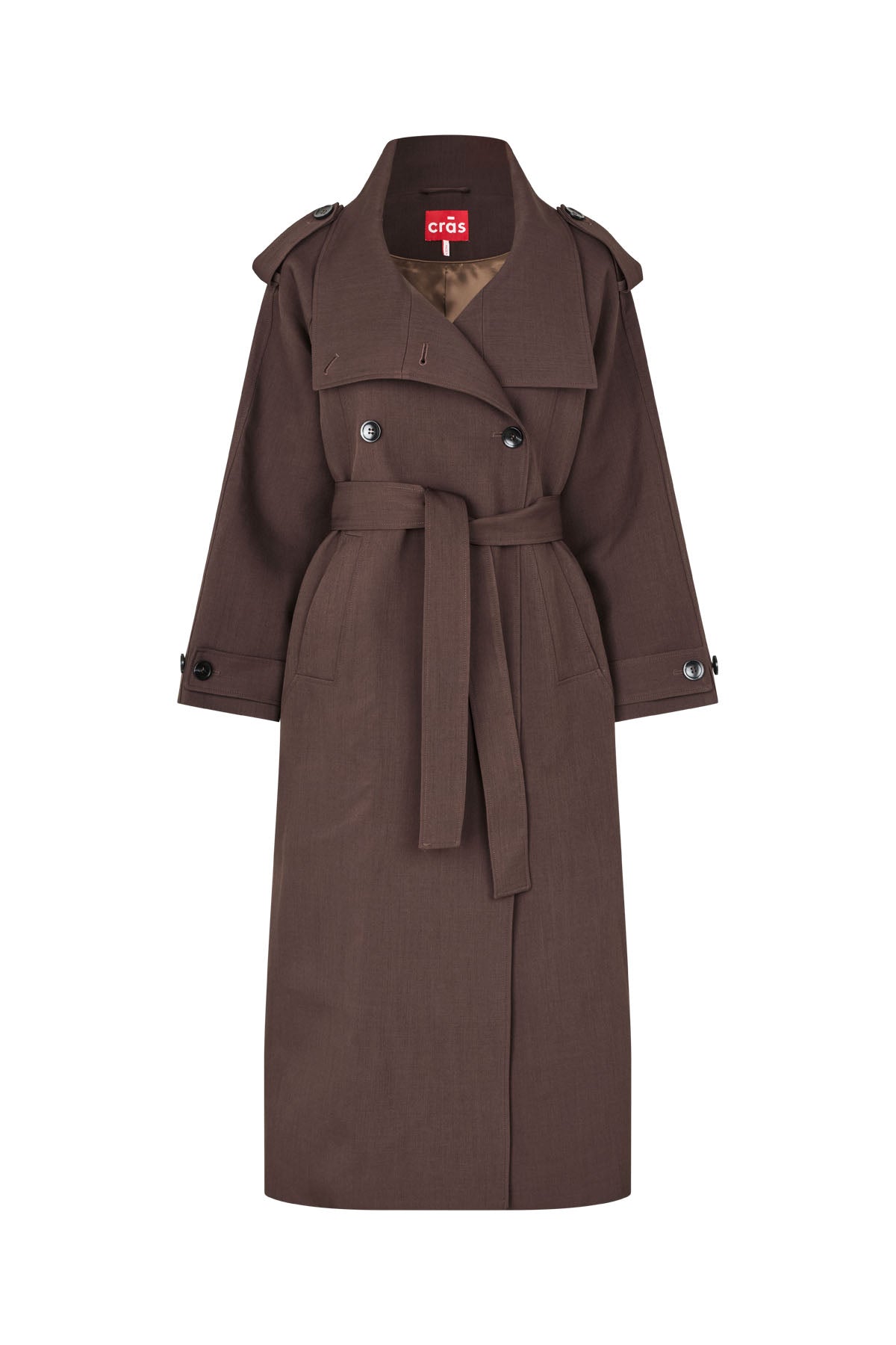 CRAS Leonoracras Trenchcoat Jacket Dark Brown