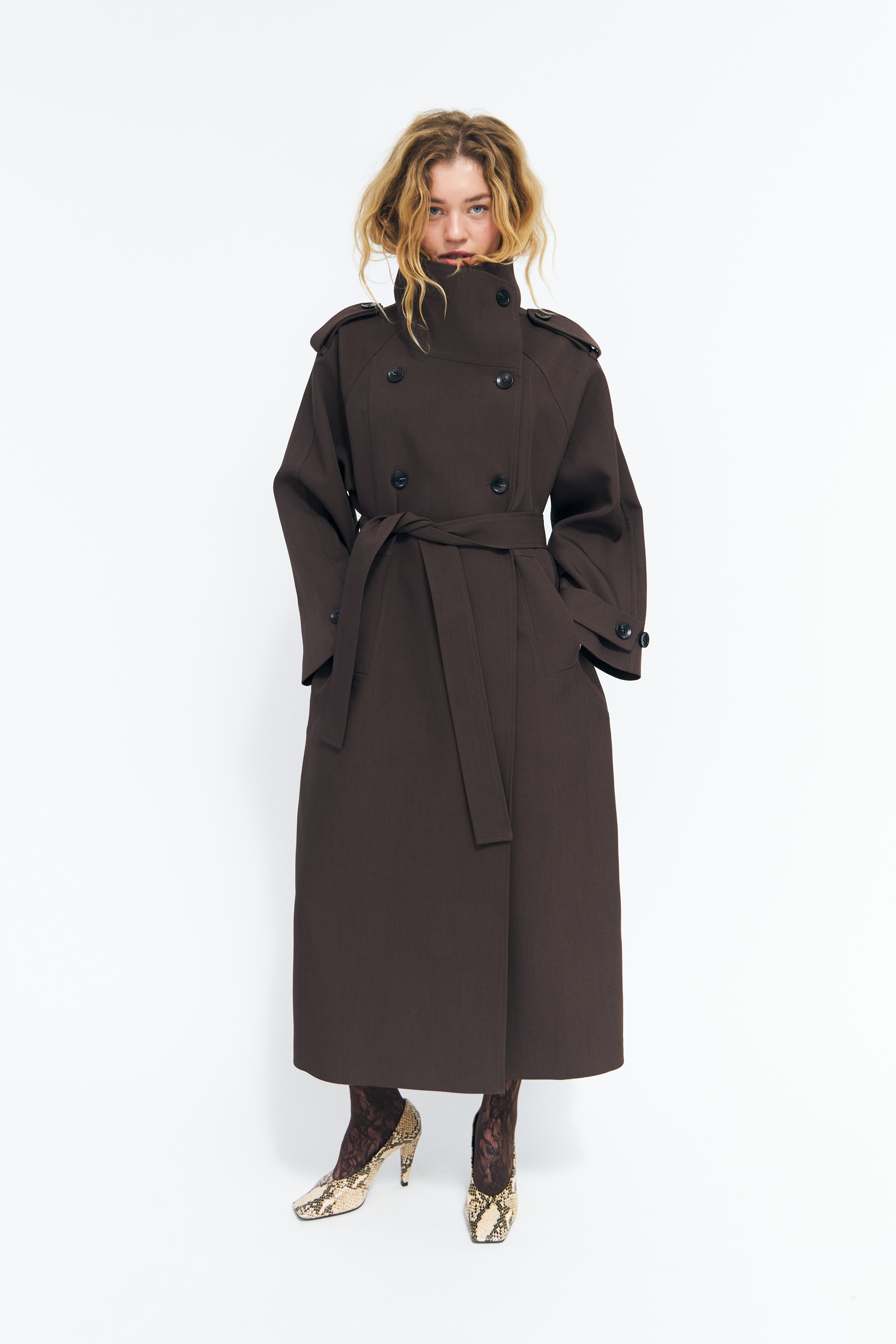 CRAS Leonoracras Trenchcoat Jacket Dark Brown