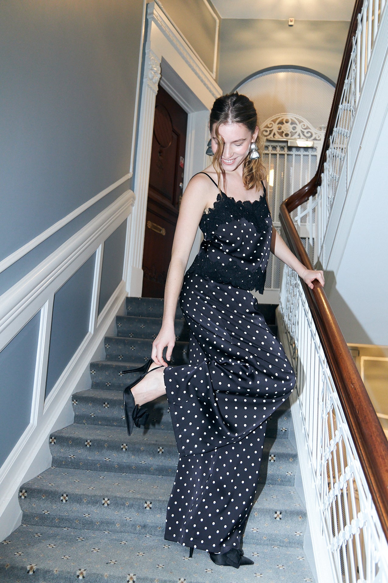 Cras Exclusive Liljacras Pants Pants Black Polka Mini