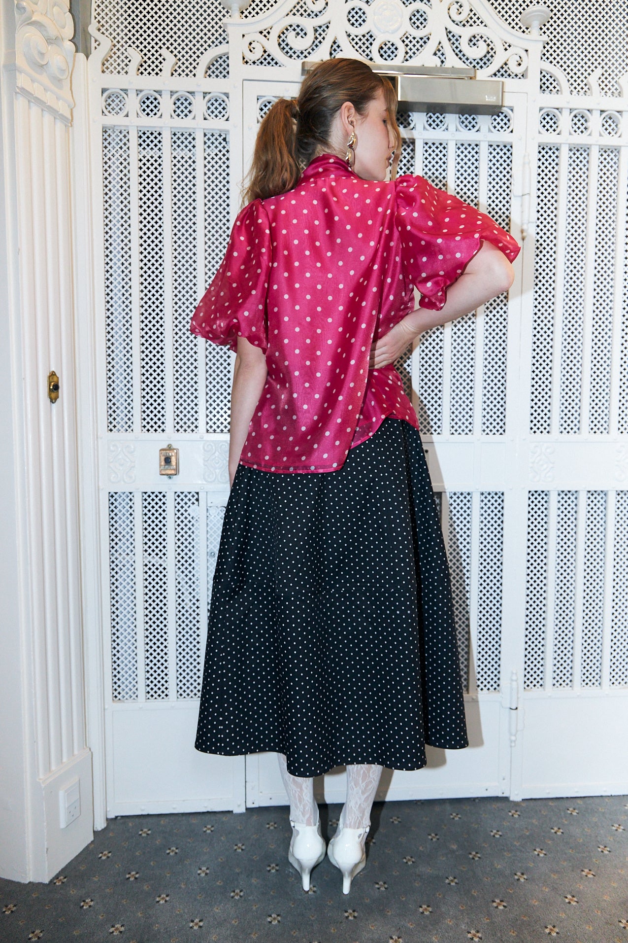 Cras Exclusive Liljacras Skirt Skirt Black Polka Micro