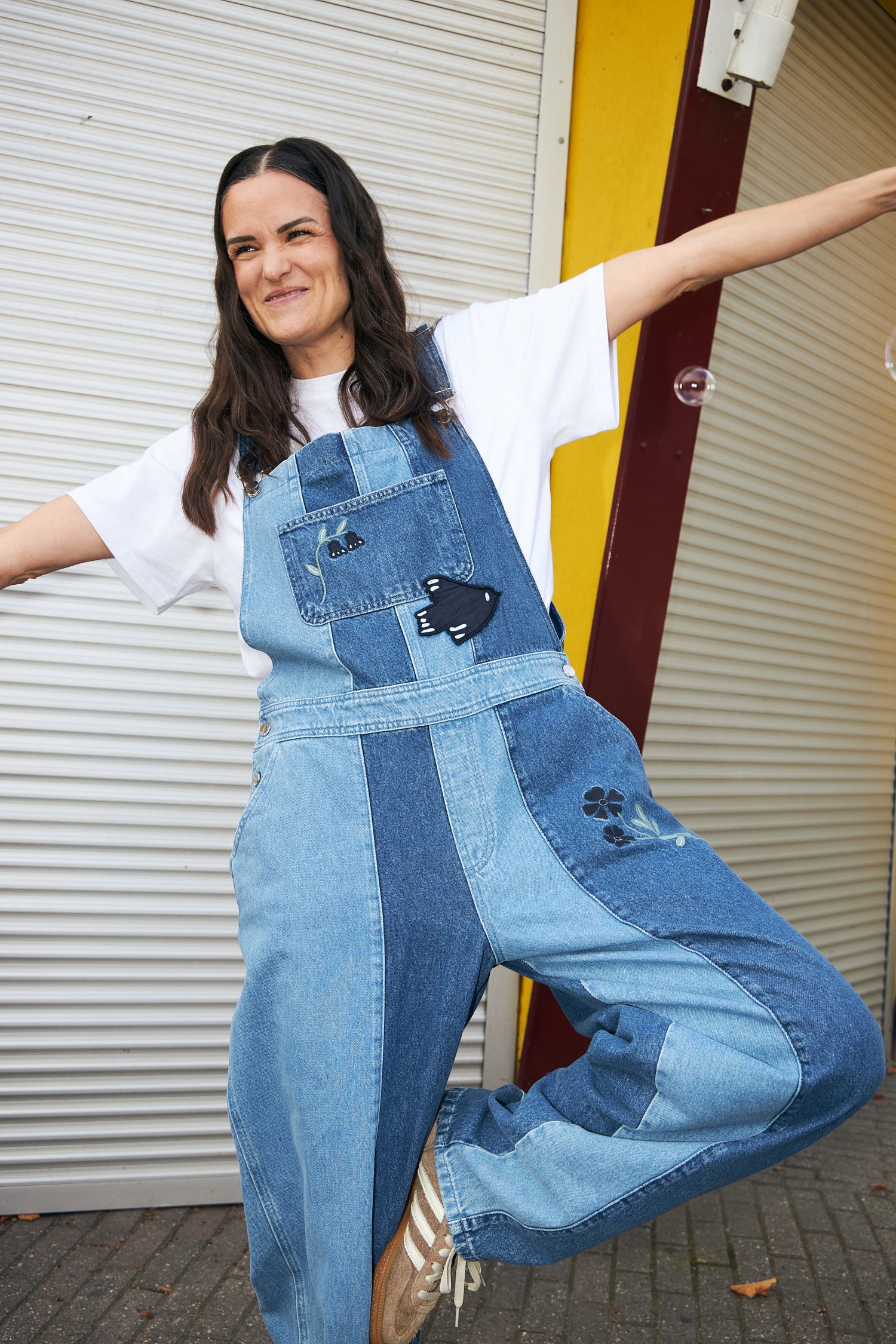 Cras Exclusive Lisecras Dungaree Pants Blue
