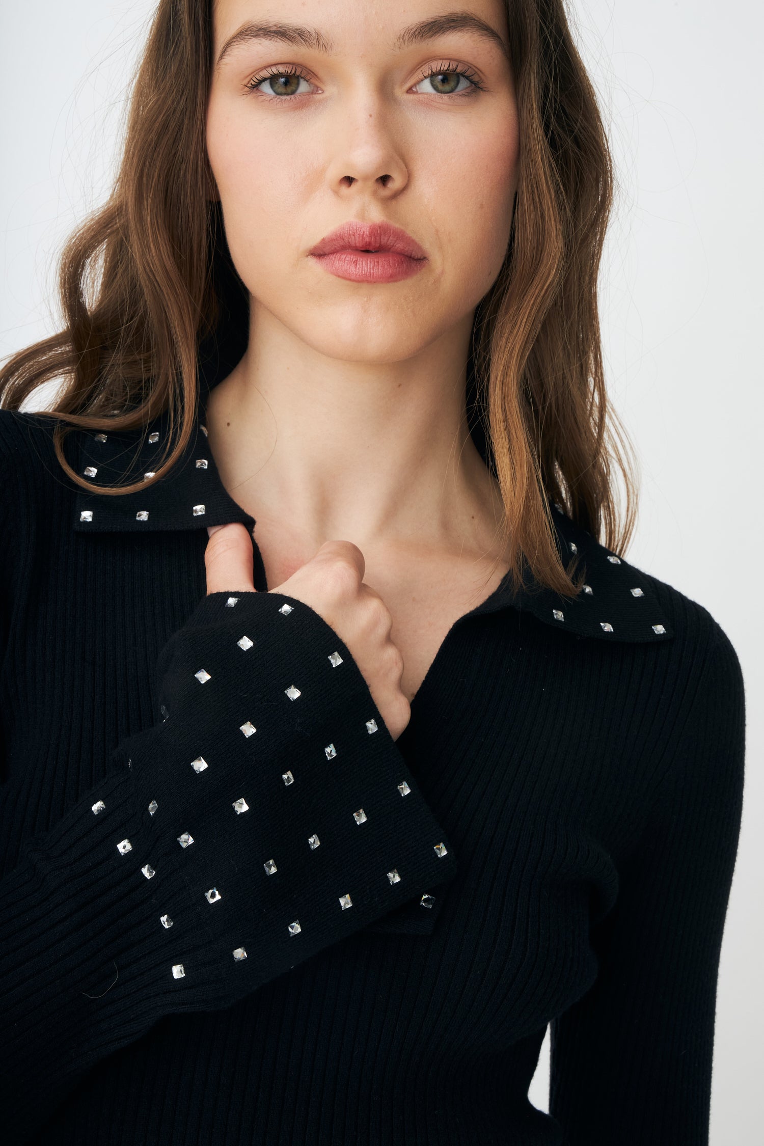 CRAS Lissacras Knit Blouse Blouse 9999 Black
