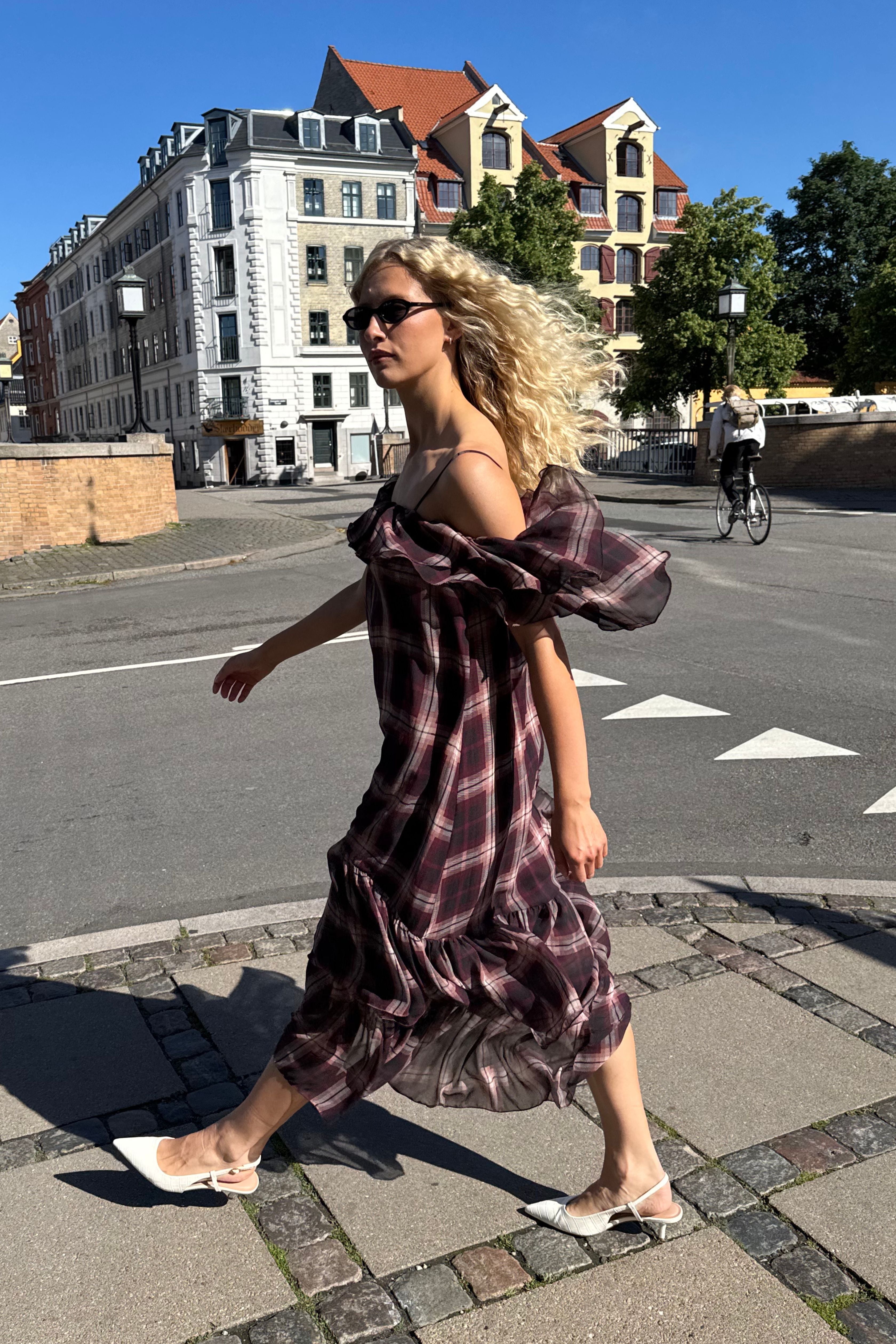 CRAS Livelycras Dress Dress Bordeaux Check