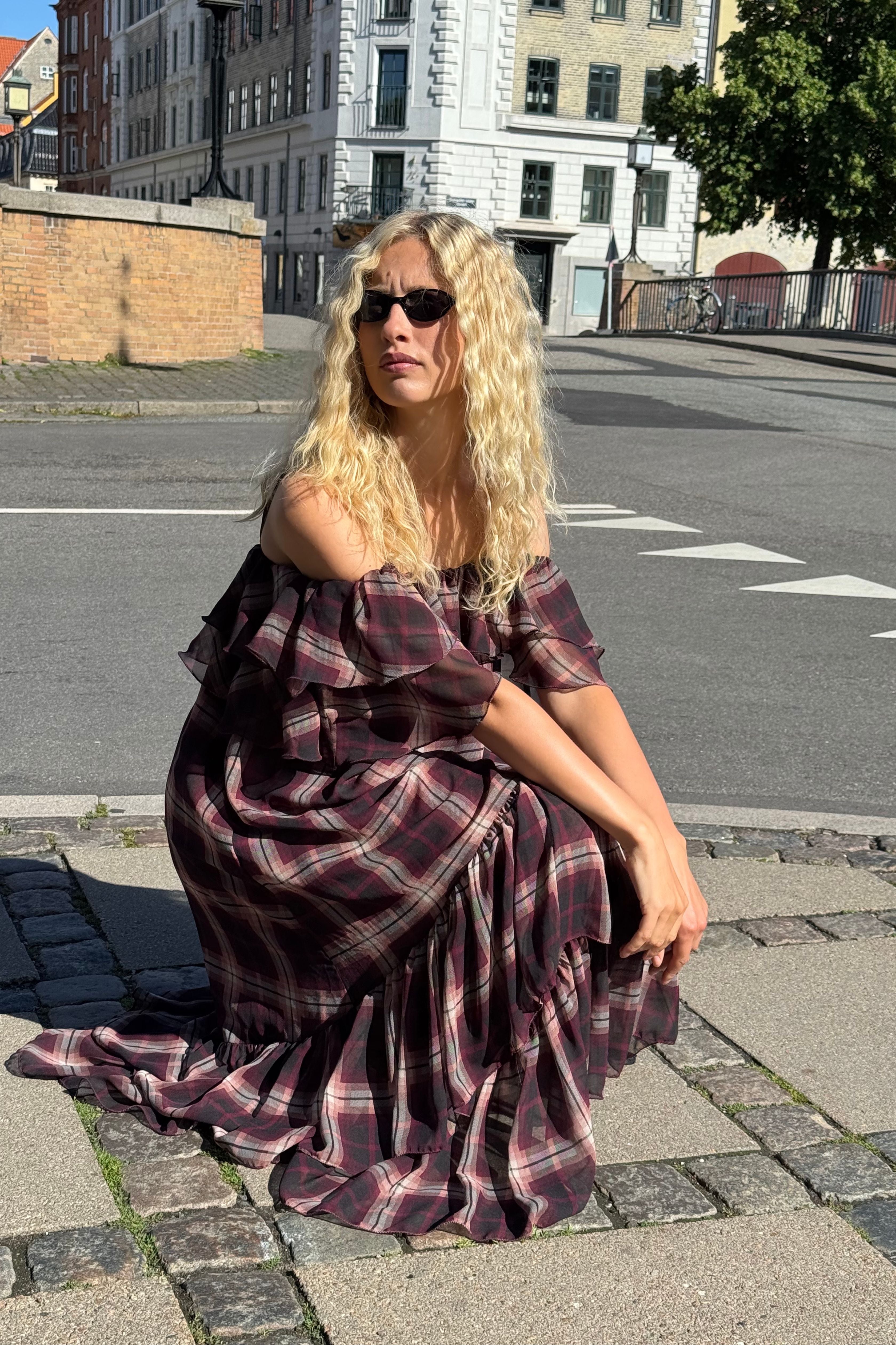 CRAS Livelycras Dress Dress Bordeaux Check
