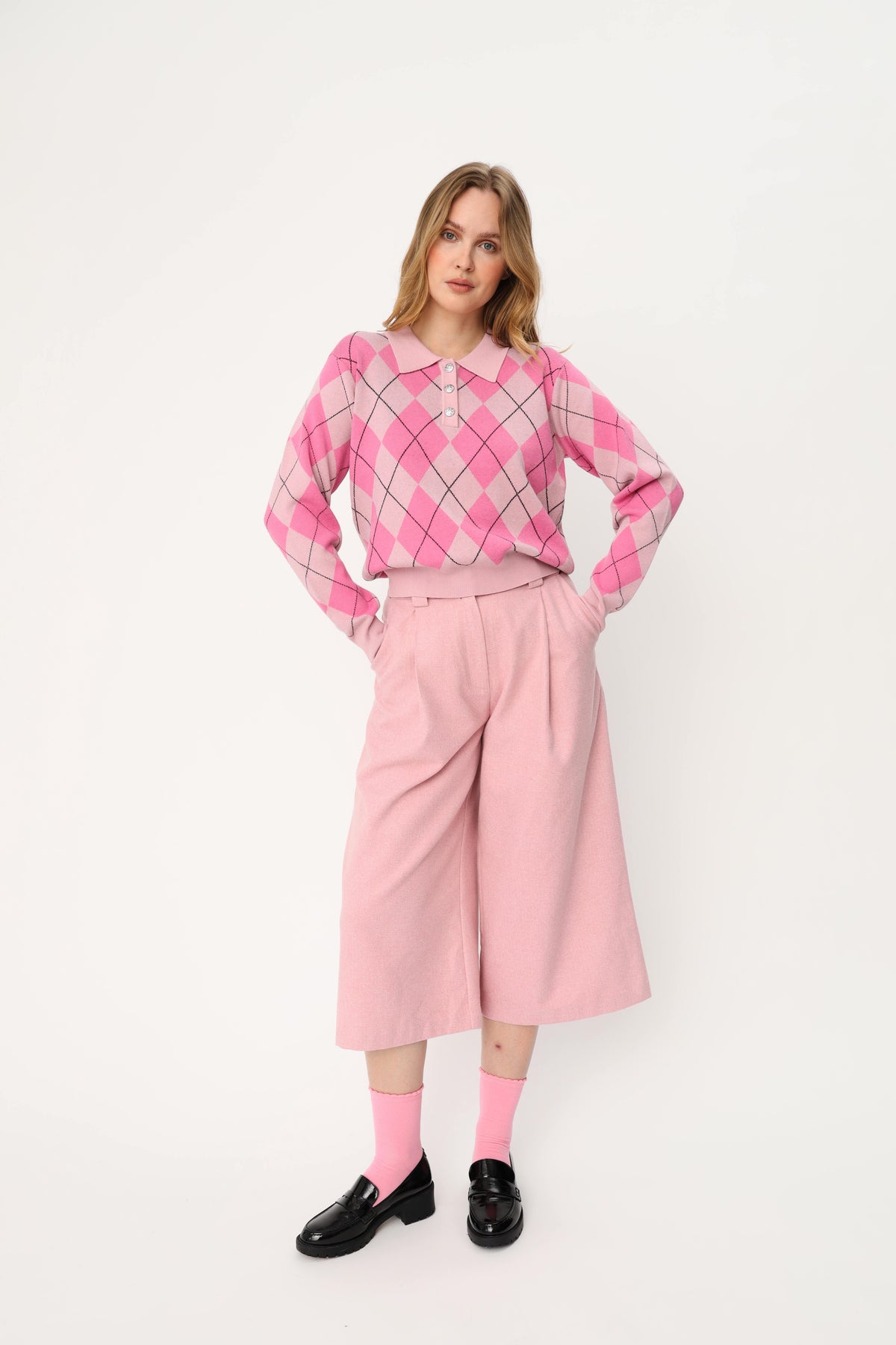 CRAS Lovemycras Pullover Pullover 4059 Pink Argyle