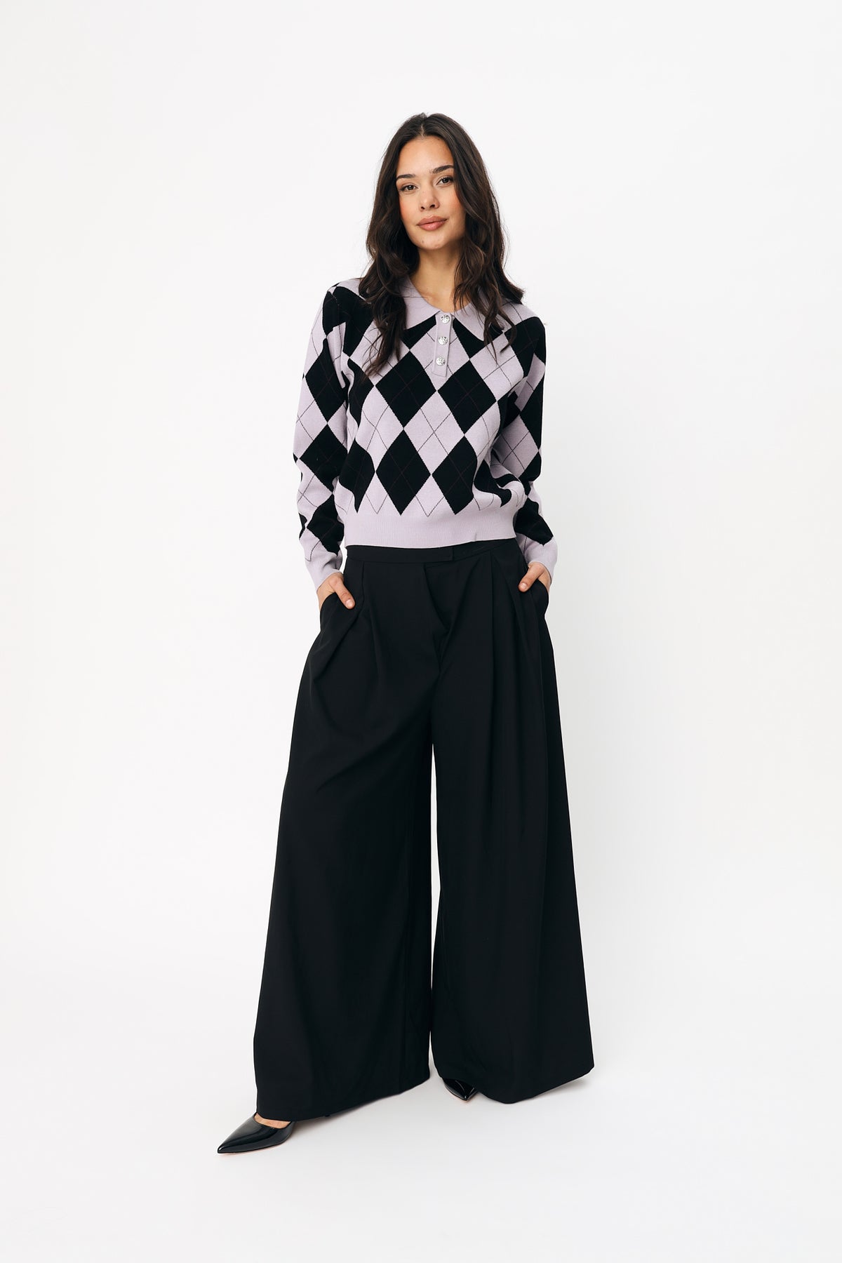 CRAS Lovemycras Pullover Pullover 9992 Black Argyle
