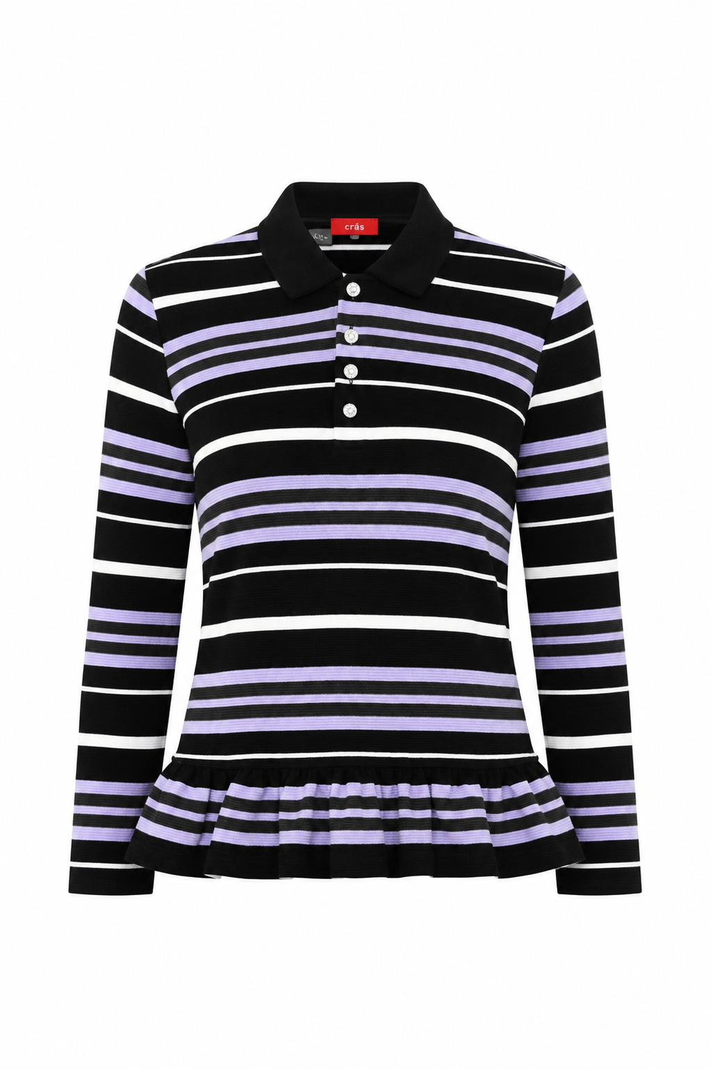 CRAS Penelopecras Polo Polo 9990 Black Lavender Stripe