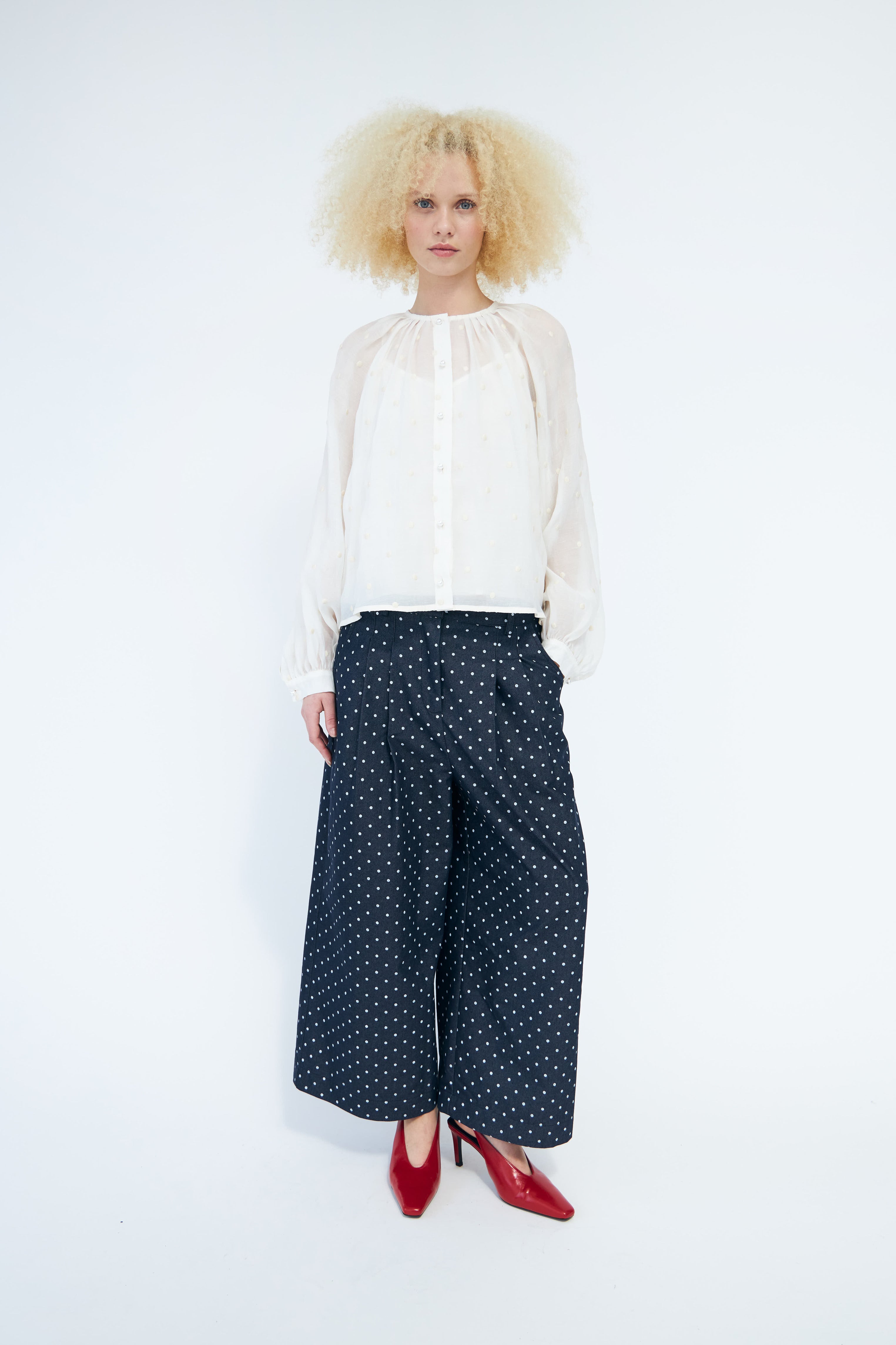 CRAS Signecras Pants Pants Medium Blue Dot