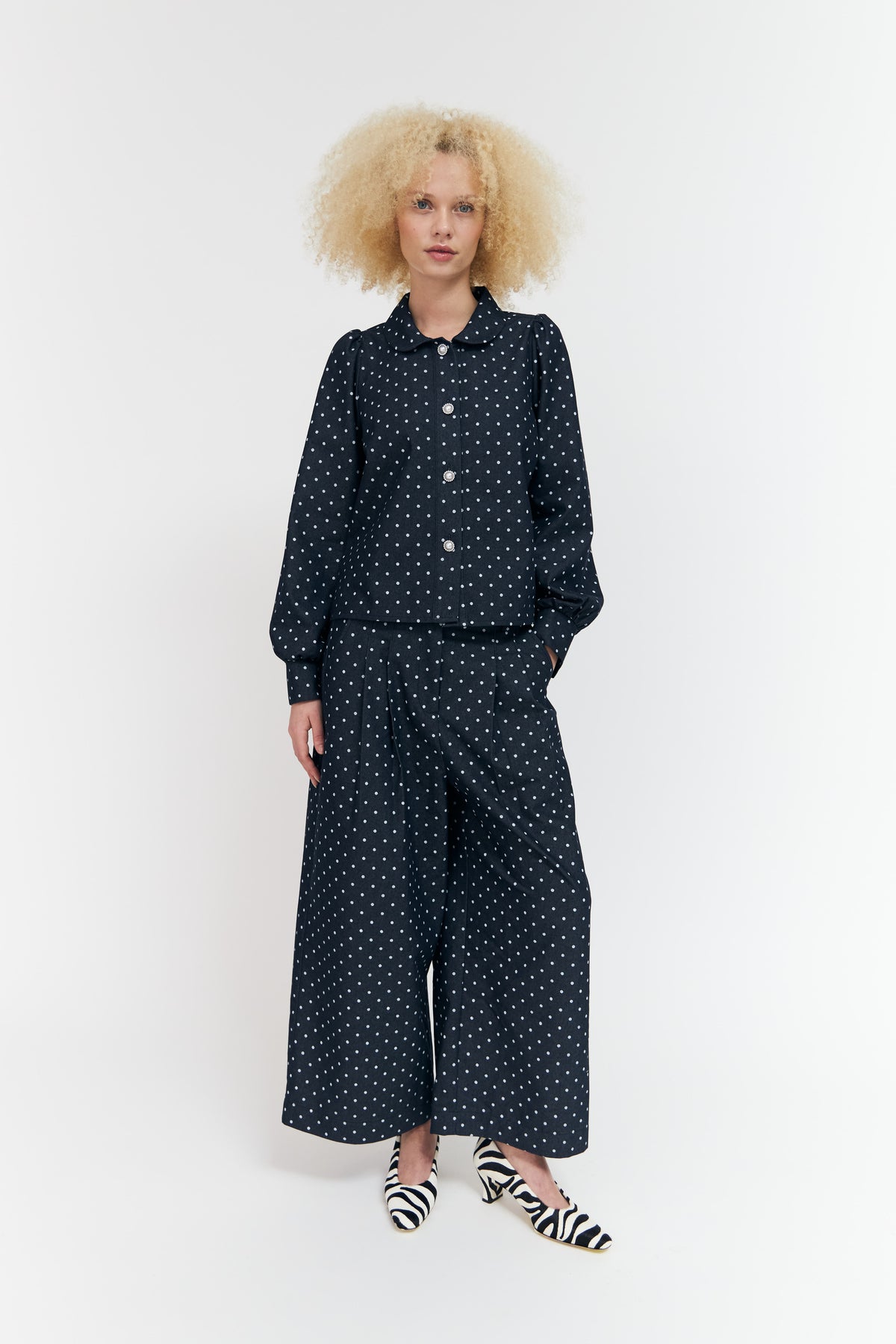CRAS Spiritcras Shirt Shirt Medium Blue Dot