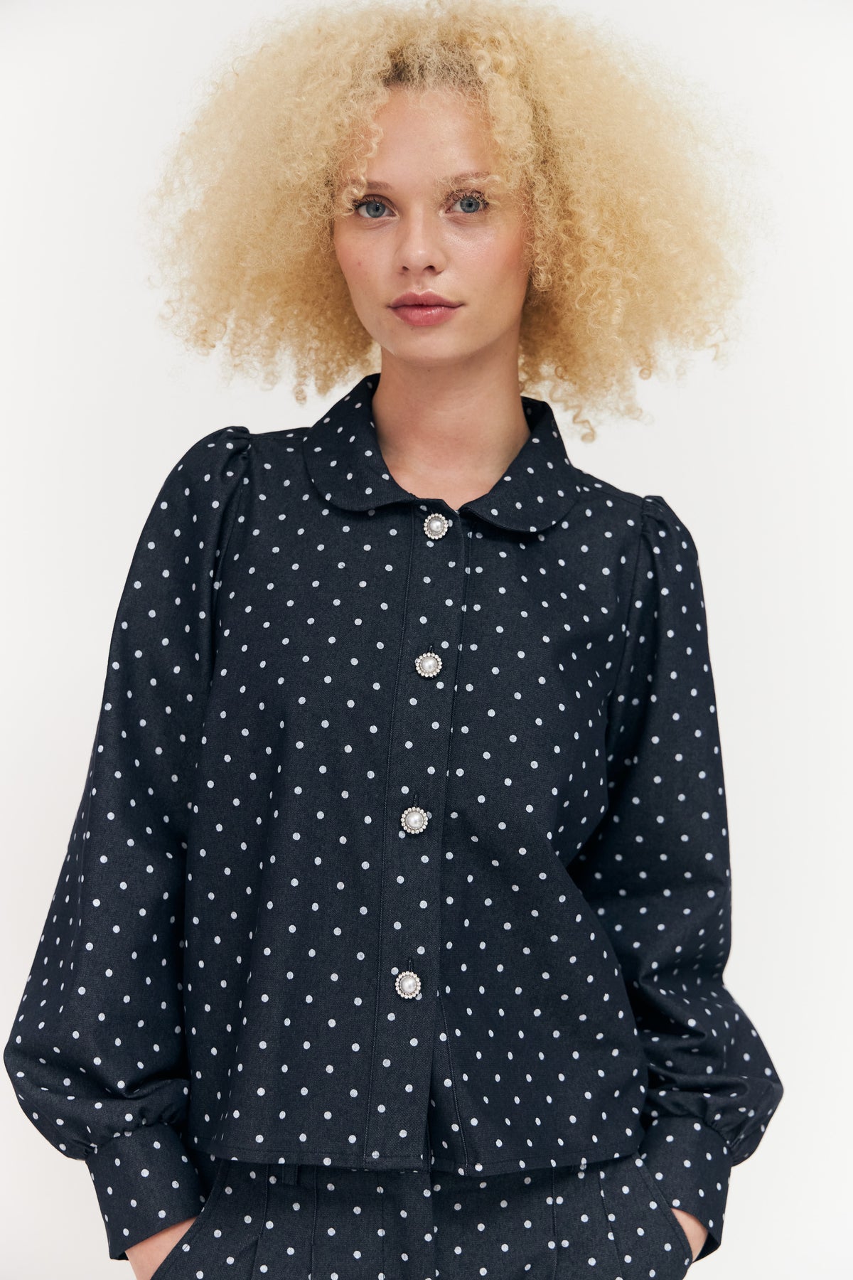 CRAS Spiritcras Shirt Shirt Medium Blue Dot