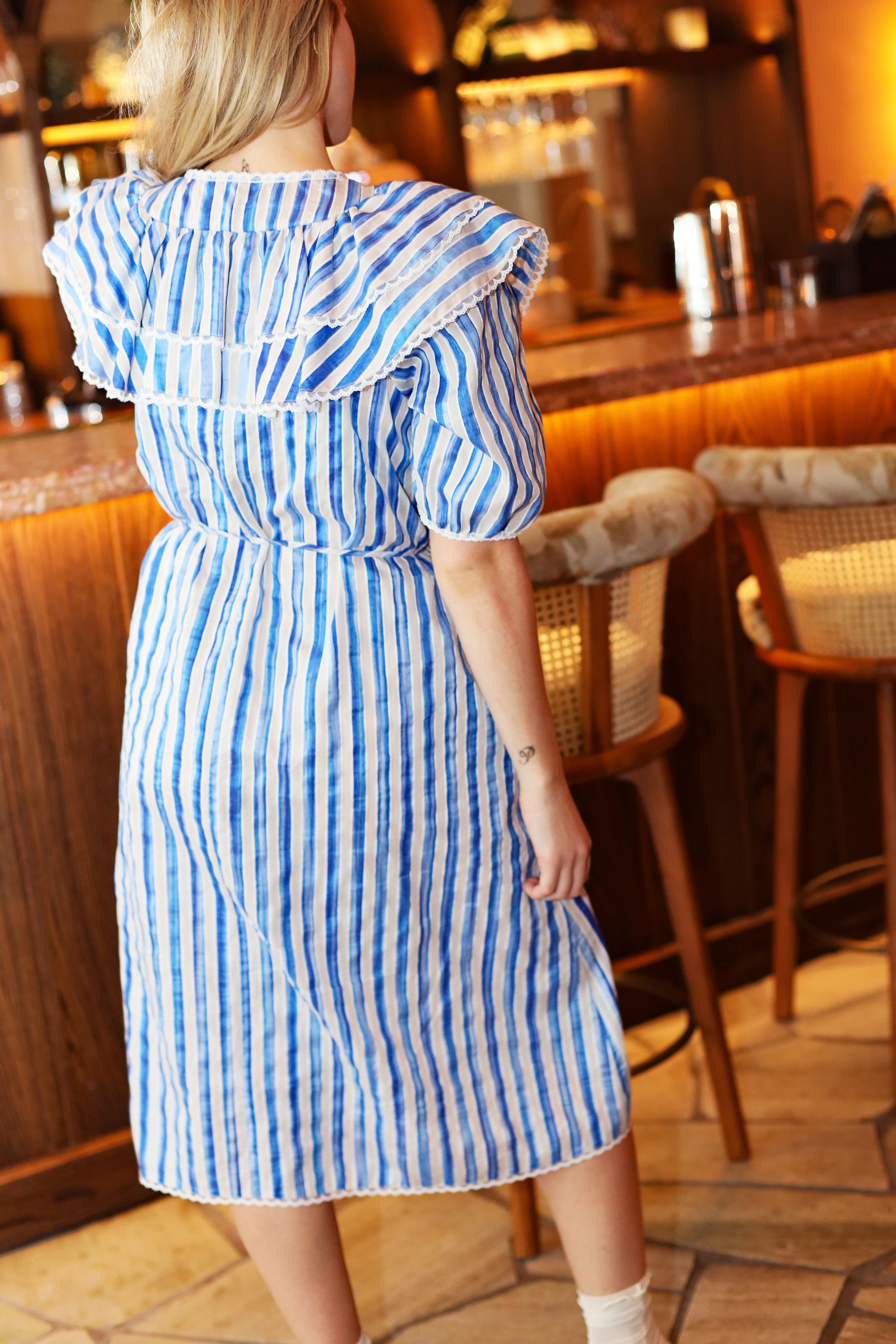 CRAS Sylviacras Dress Dress 7025 Blue Stripe