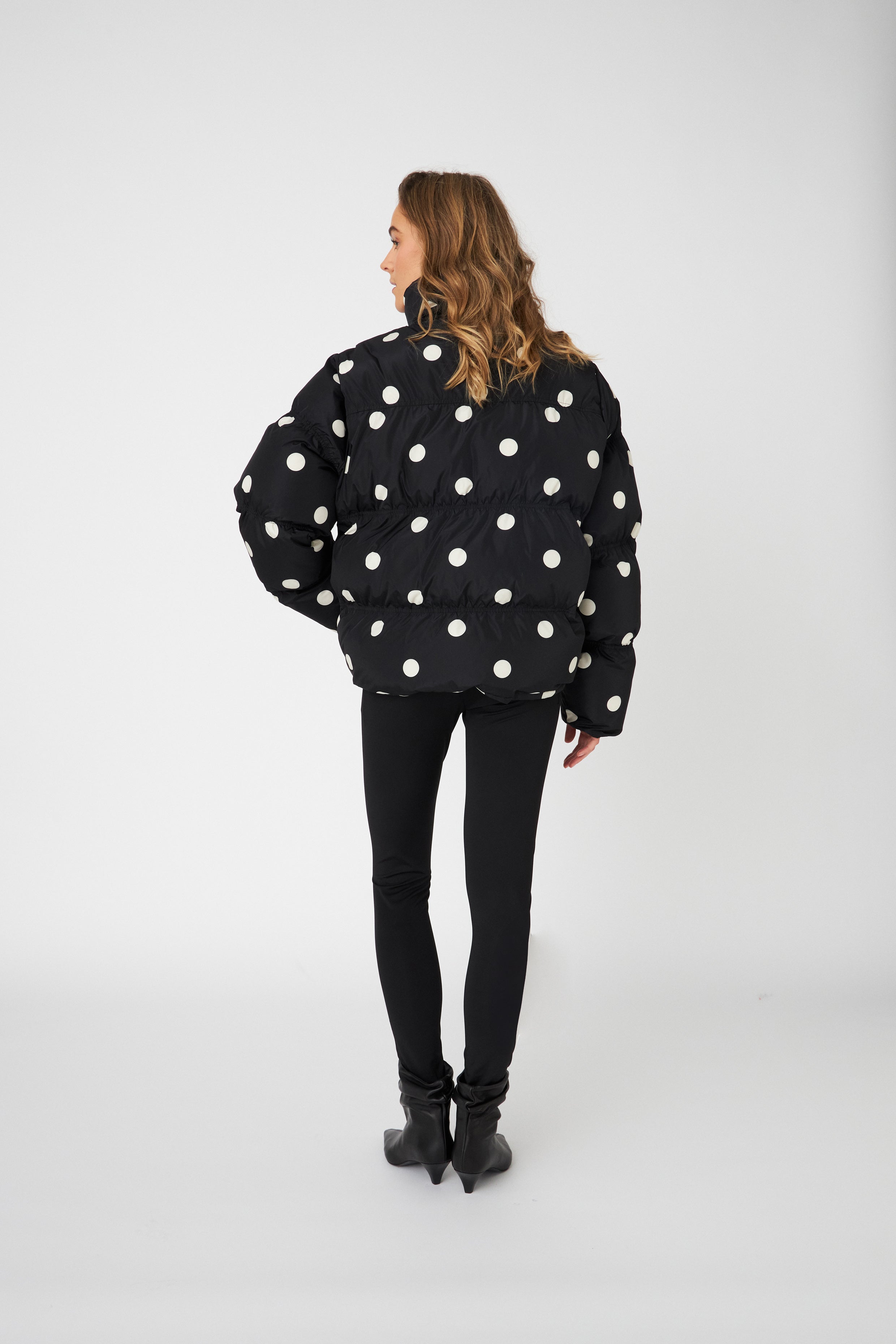 CRAS Valenciacras Puffer Jacket Jacket 8123 Black White Dot