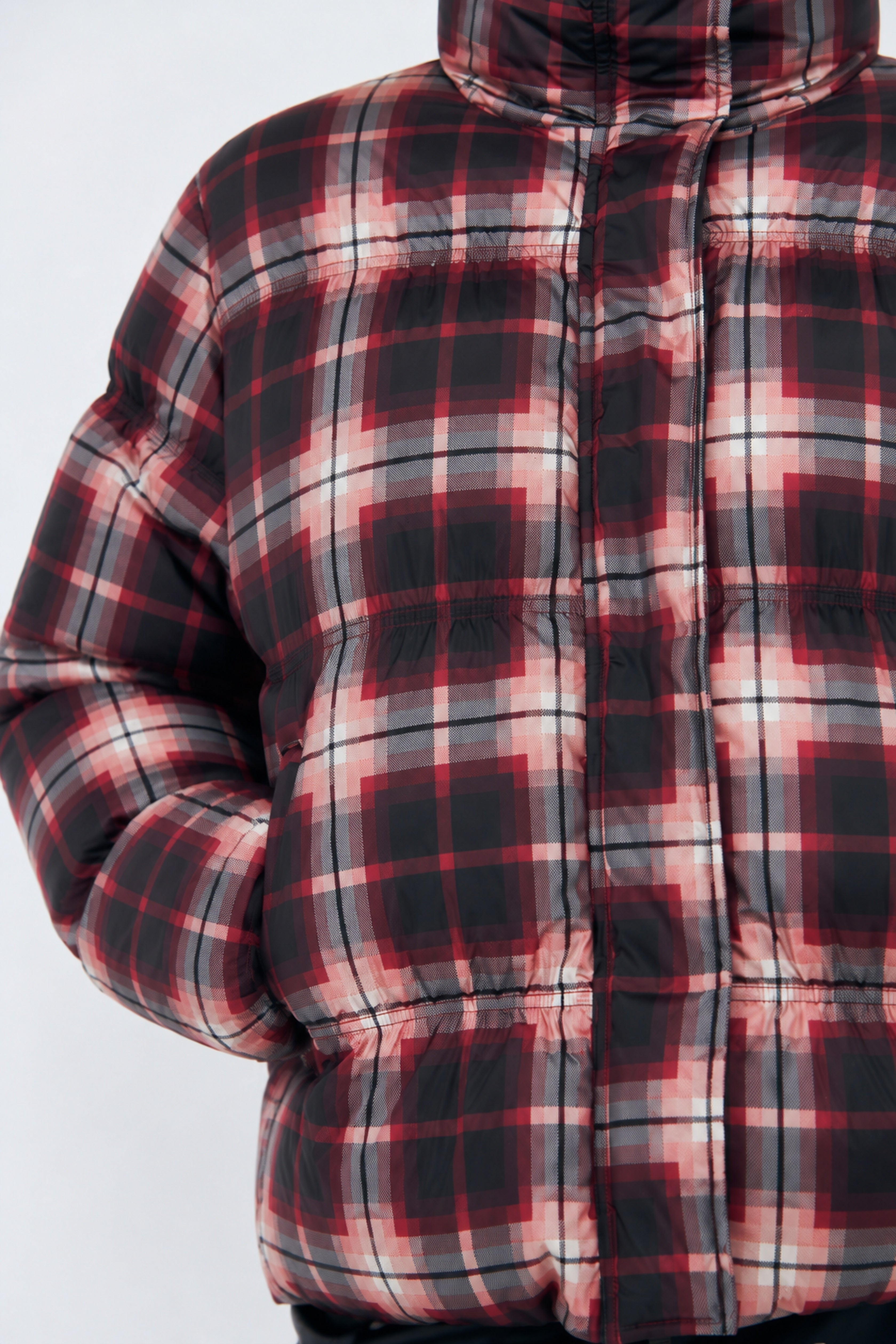 CRAS Valenciacras Puffer Jacket Jacket Bordeaux Check