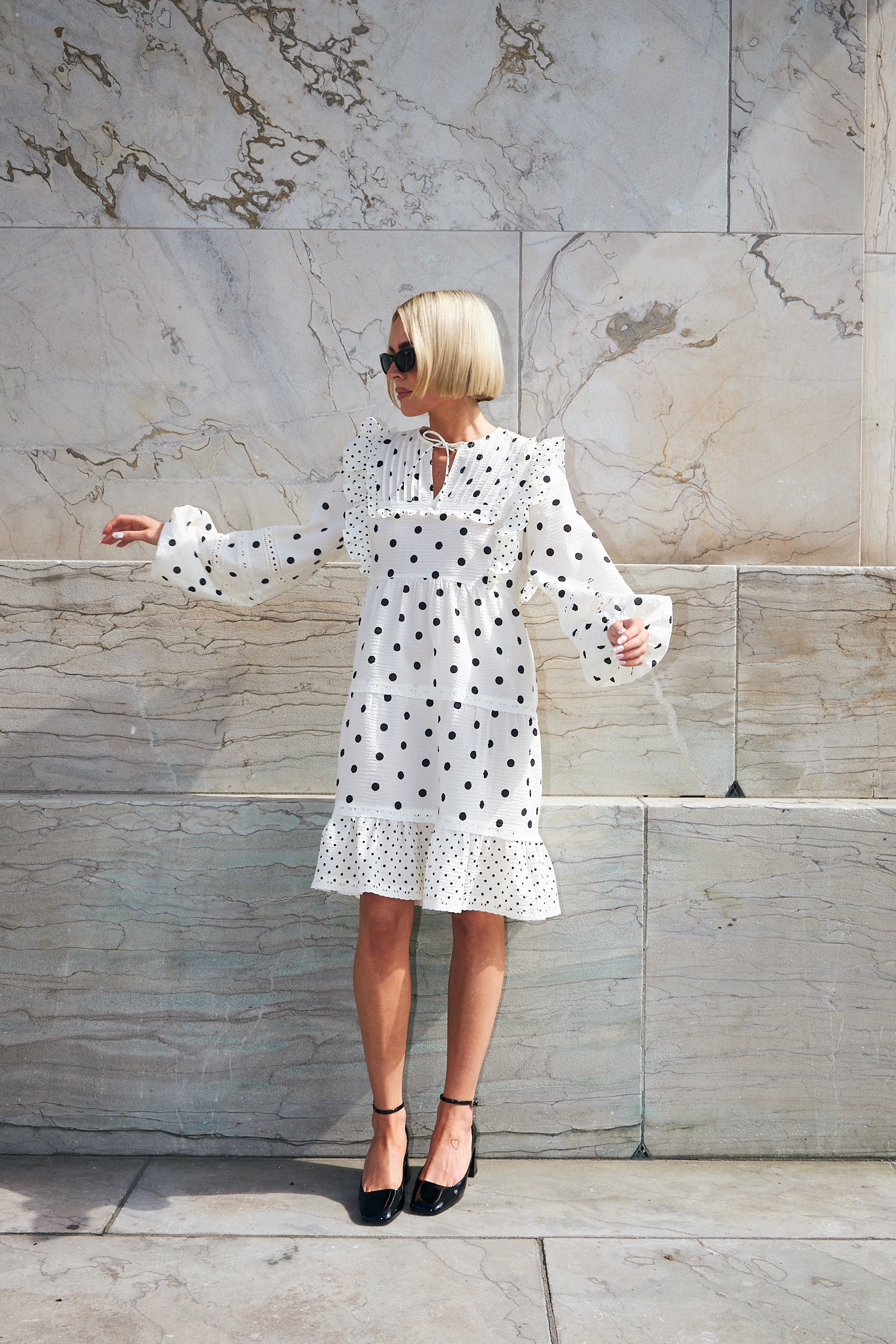 CRAS Westerncras Dress Dress 8143 White Polka