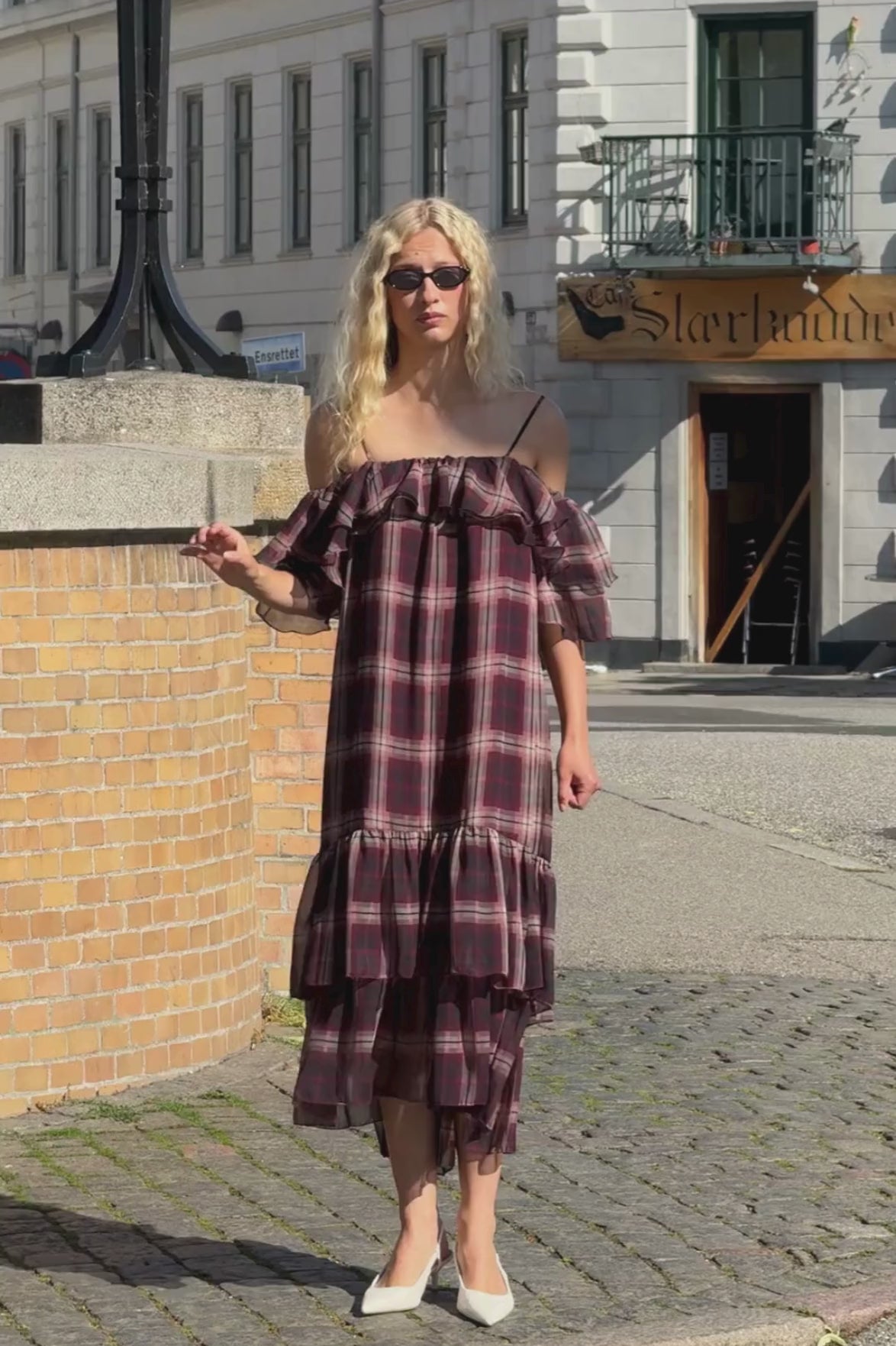 CRAS Livelycras Dress Dress Bordeaux Check