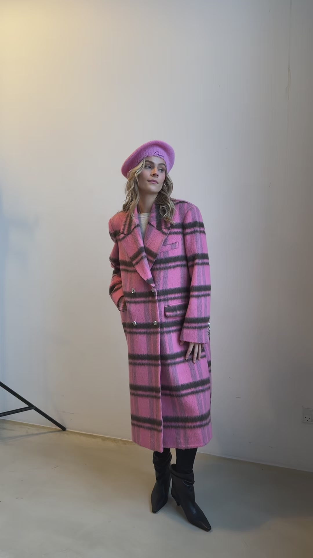 CRAS Sloanecras Coat Coat 8114 Pink Check