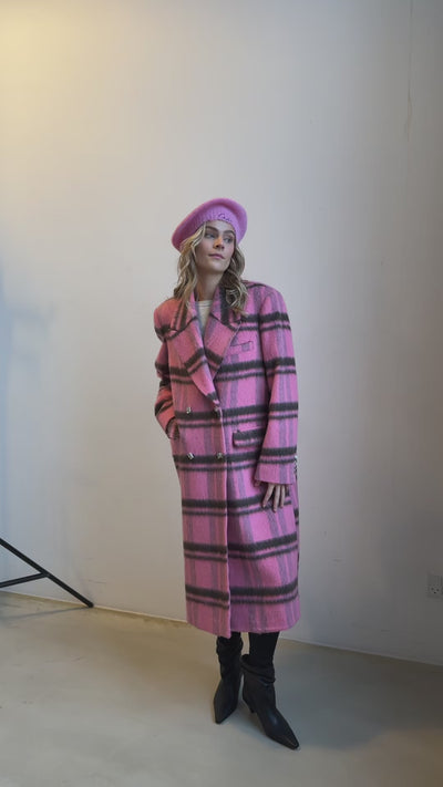 CRAS Sloanecras Coat Coat 8114 Pink Check