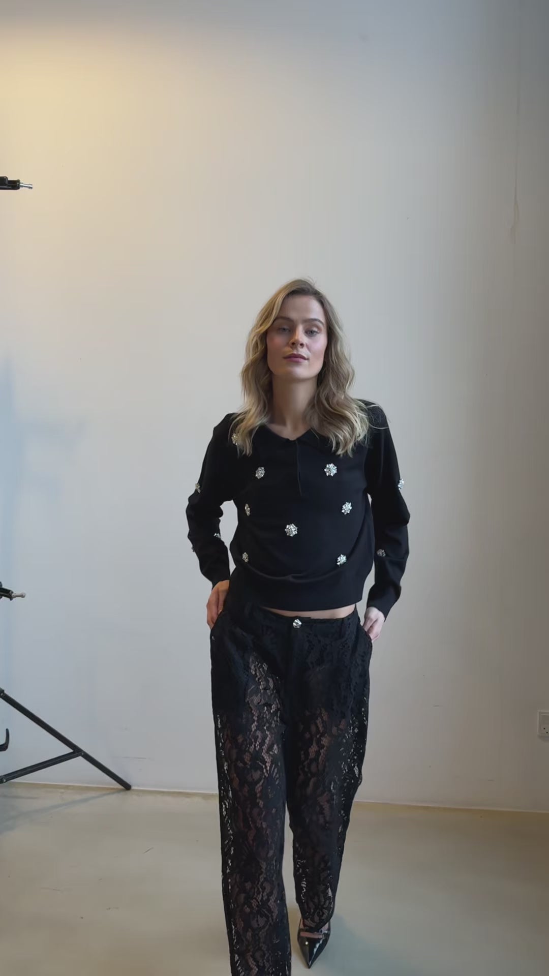 CRAS Bridgetcras Polo Blouse 9999 Black