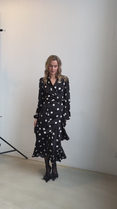 CRAS Laracras Dress Dress 8123 Black White Dot