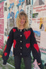 CRAS Heartscras Cardigan Knit 8038 Black Hearts