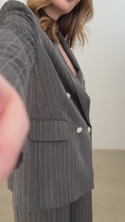 CRAS Esthercras Blazer Blazer 9011 Grey Stripe