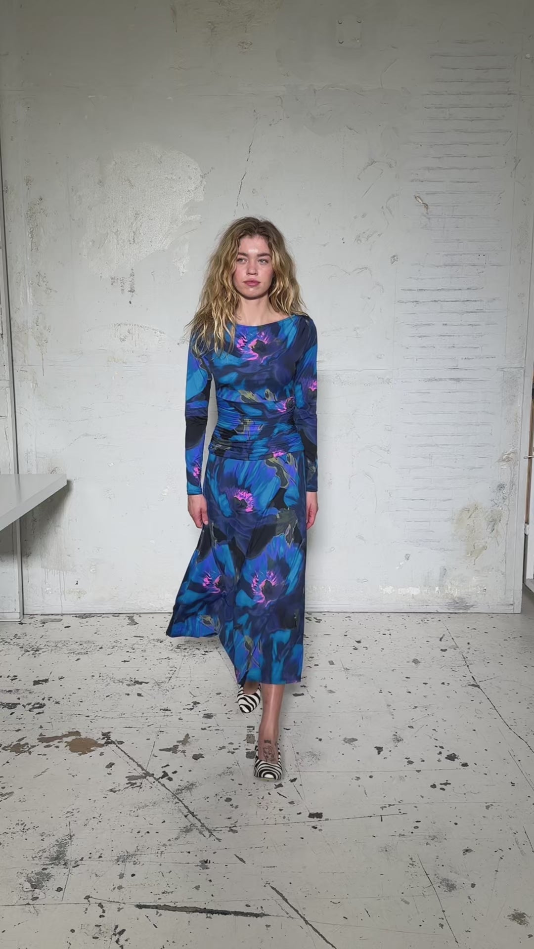 CRAS Klaracras Dress Dress Poppy Flower Blue
