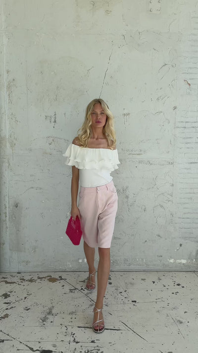 Cras STUDIO Flouncecras Top Top 1007 Off White