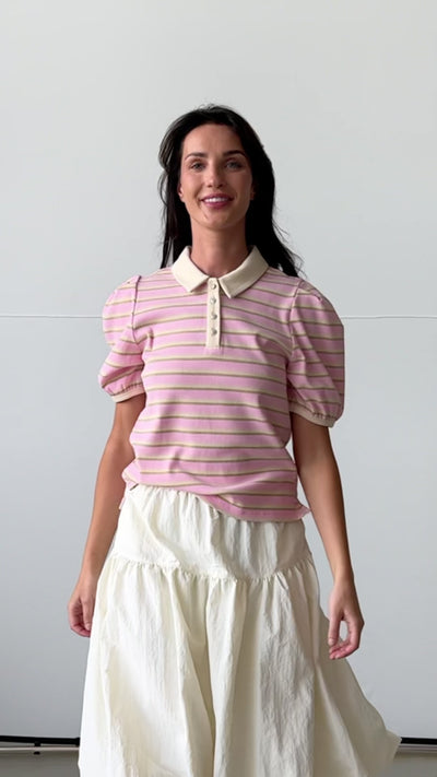 CRAS Kleocras T-Shirt T-shirt 4006 Pink Stripe