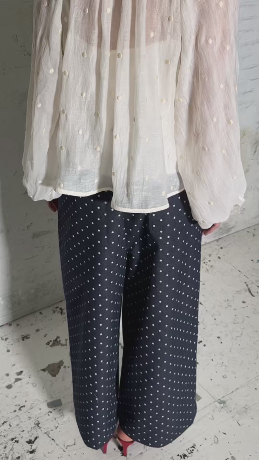 CRAS Signecras Pants Pants Medium Blue Dot