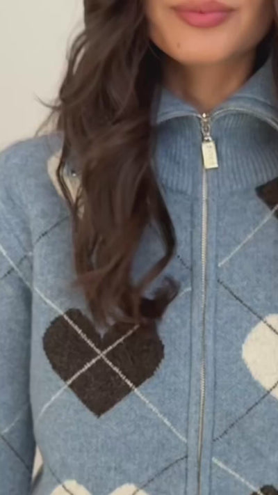CRAS Siricras Cardigan Cardigan 7037 Blue Hearts